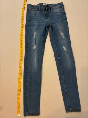 SO Girls Medium Blue Ripped Skinny Jeans